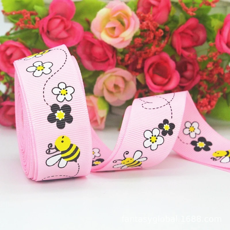 5 м/рулон лента для волос с принтом маленькой пчелы вечерние ленты подарочная