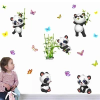 lovely cartoon panda wall stickers for childrens room living room bedroom wall decoration home decoration door stickers