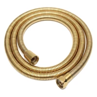 1 5m gold shower head hose long spiral type flexible stainless steel bathroom water tube showerhead pipes tube plumbing hoses