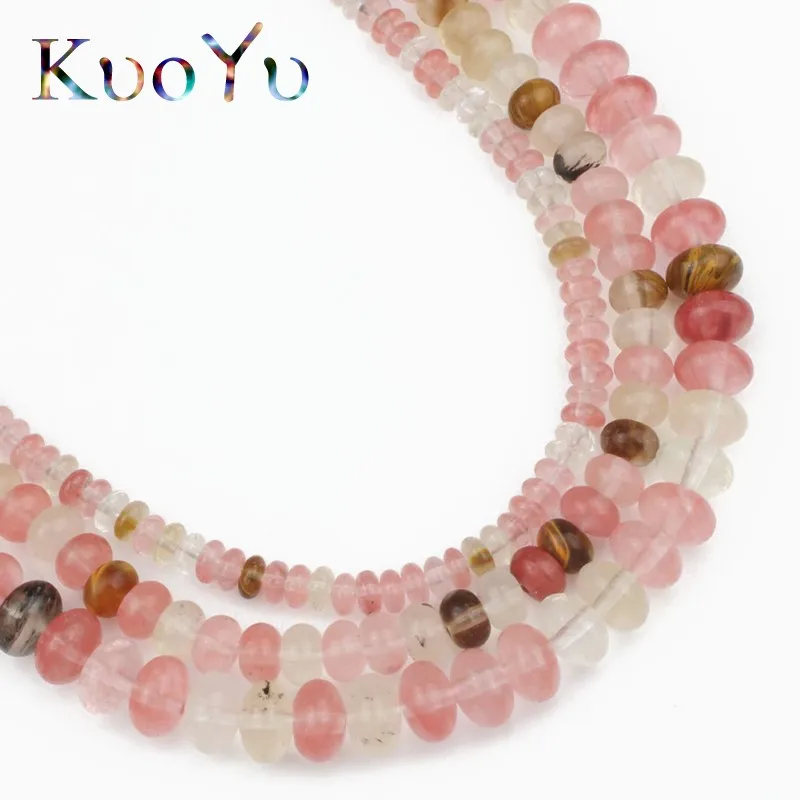 Круглые Бусины Из Натурального кварца вишни свободные промежуточные бусины для