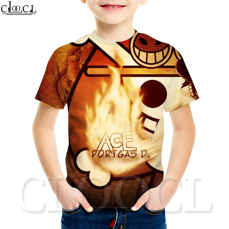 CLOOCL One Piece Monkey D Luffy японское аниме Рисунок Мальчика милая Футболка 3D печать