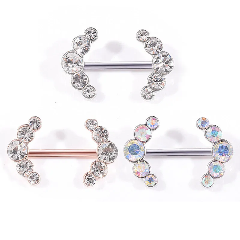 Новый 2 шт сексуальная прозрачная красочная кристальная Любовь Подвеска сосок