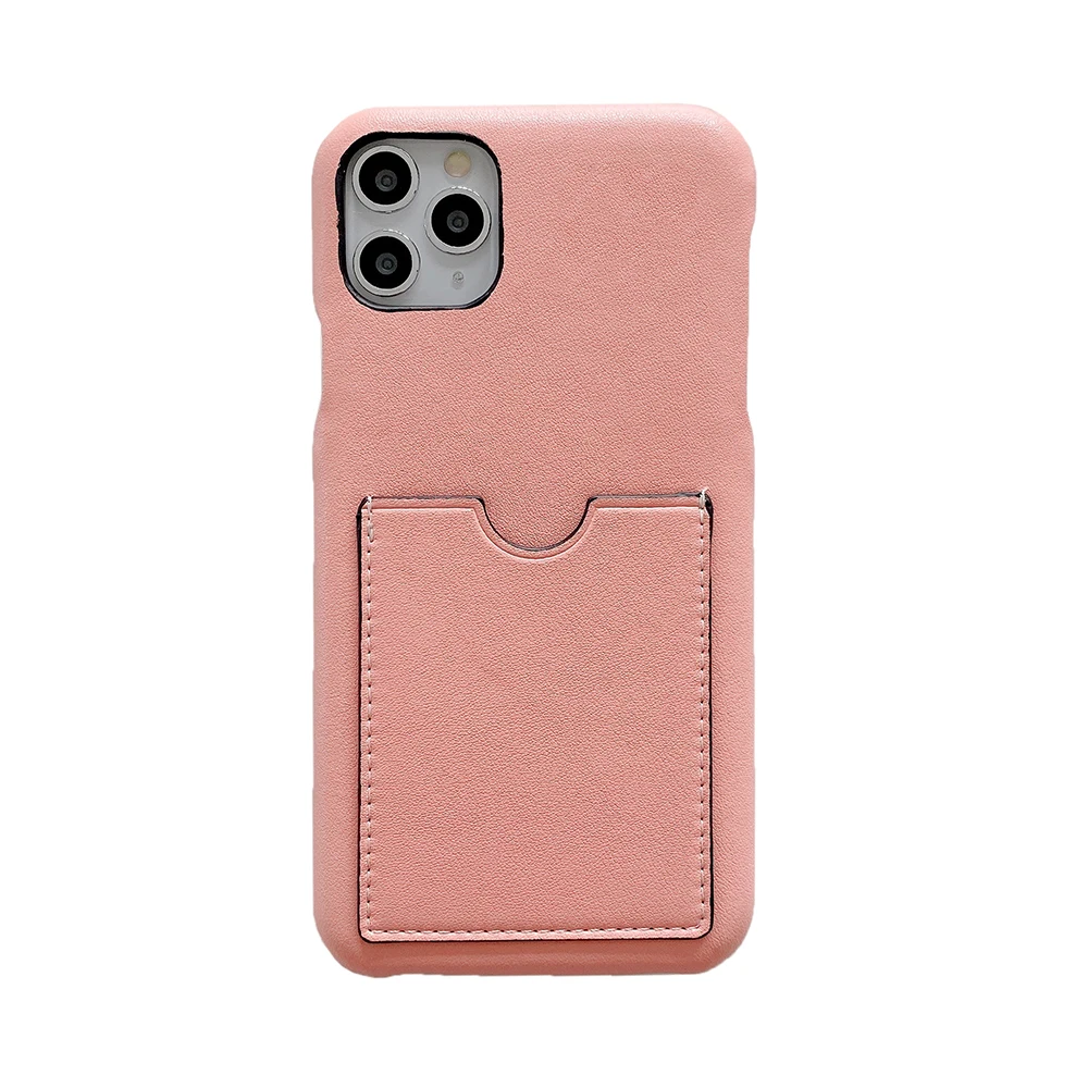 

LO Top Quality PU Leather Card Pocket Phone Case For iPhone 12 Pro Max 7 8 Plus XR X Luxury Brand Card Wallet Phone Accessoy Bag
