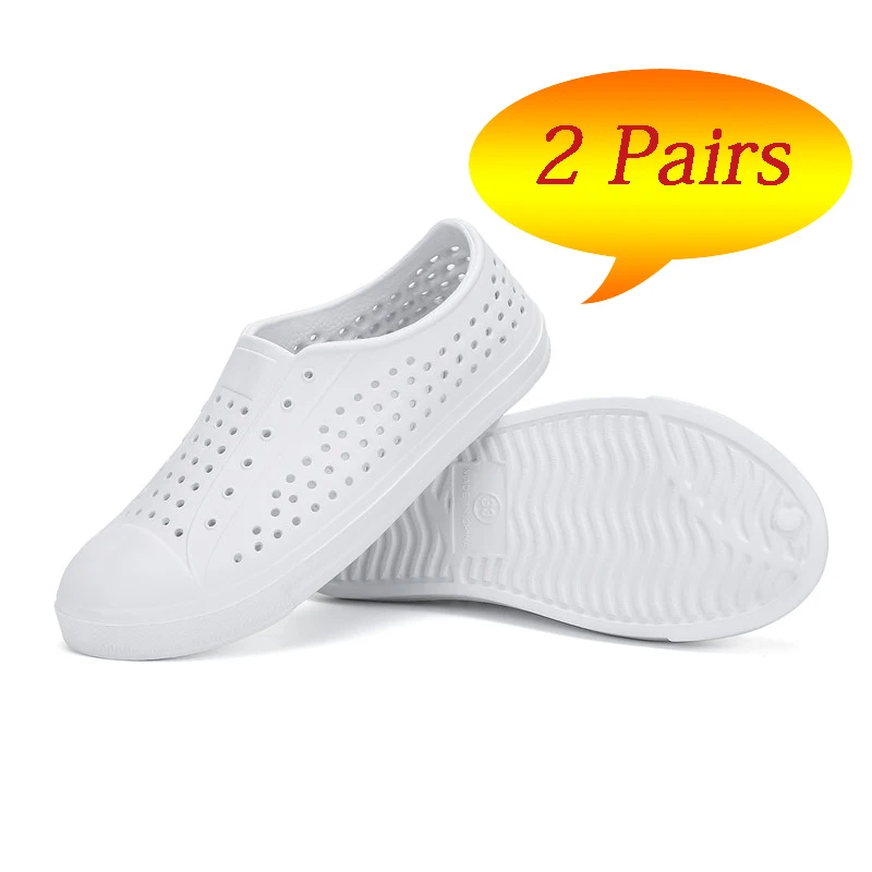 2 Pairs Boys Girls Shoes Summer Kids Beach Sandals Children River Clogs Casual Flat Outdoor Sneakers tenis infantil | Детская одежда и