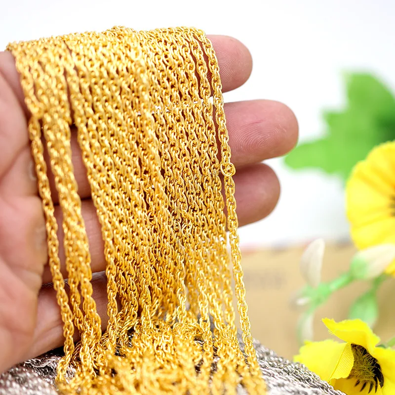 

2 Meters Fashion Jewelry Accessory Metal Loose Chain DIY Components and Findings Rope Circle Chains Jewellery Making