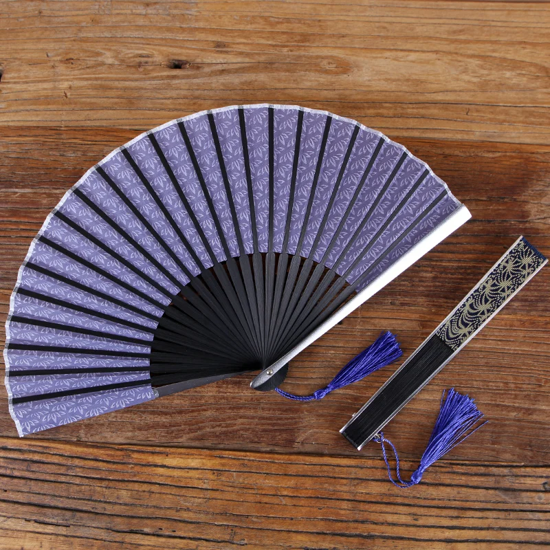 Сплошной цвет алюминиевый сплав нержавеющая сталь Вентилятор кунг-фу Складной