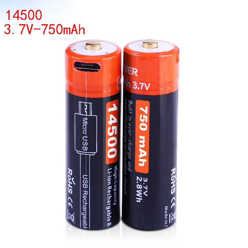 DP USB14500 750mAh 3 7 v литий ионный перезаряжаемый аккумулятор Yin фактическая емкость USB DC