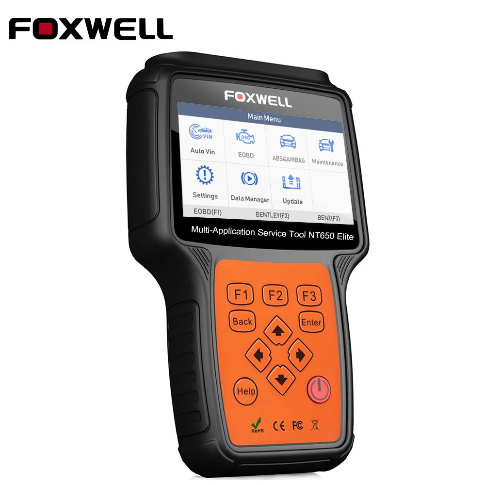 Автомобильный диагностический инструмент FOXWELL NT650 Elite OBD2 инжектор DPF BMS EPB сброс