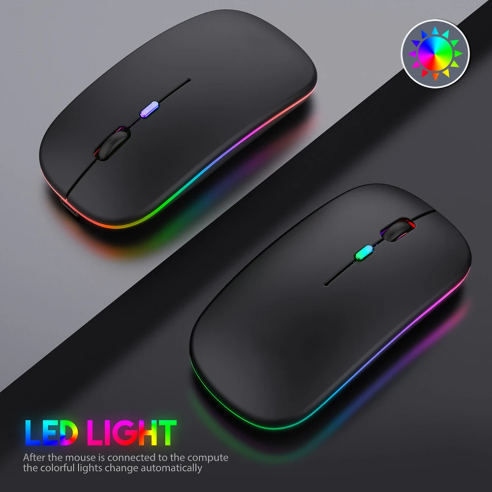 

Wireless Mouse Bluetooth5.1 RGB Rechargeable Mouse 2.4G Silent Mause LED Backlit Ergonomic Computer Gaming Mice For PC Laptop