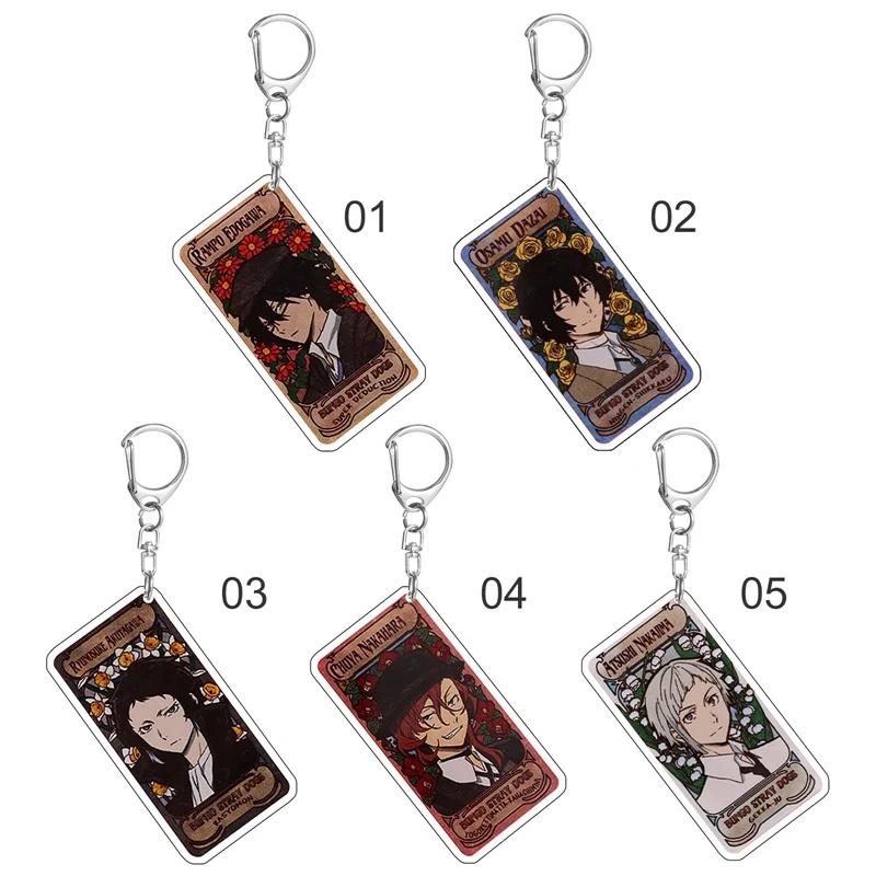 Аниме Bungou бродячая собака квадратная подвеска брелок мультяшный персонаж