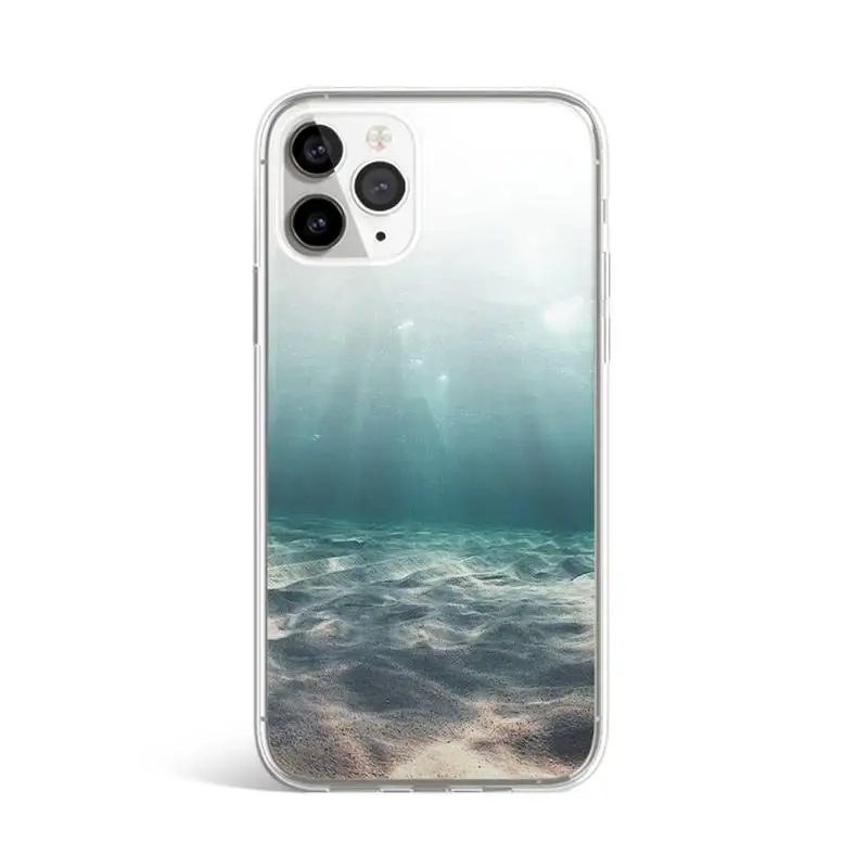 

The sea Water wave beautiful sea turtle Phone Case Transparent for iPhone 11 12 mini pro XS MAX 8 7 6 6S Plus X 5S SE 2020 XR
