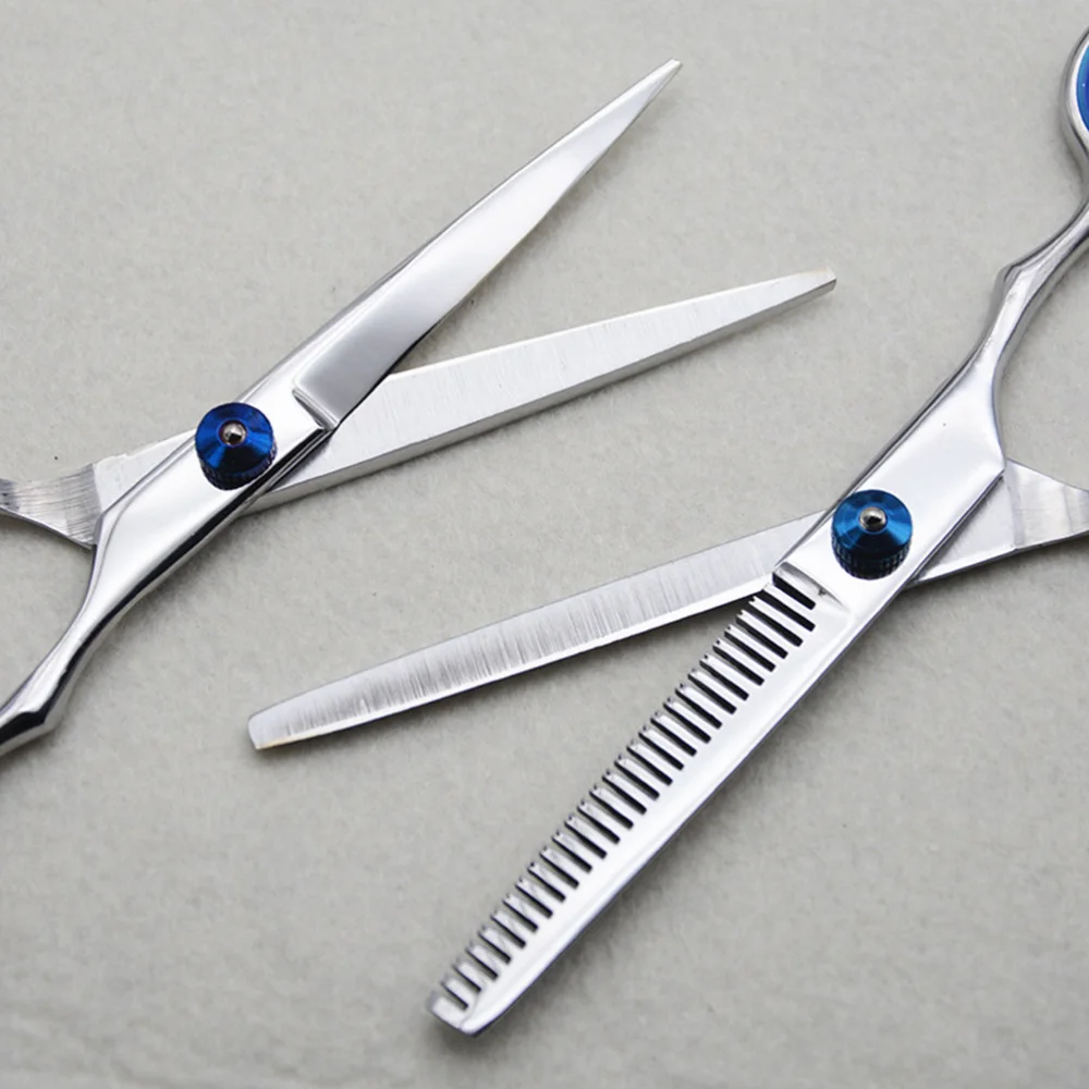 

1 Set of 10pcs Haircut Tools Professional Hair Cutting Scissors Thinning Shears Comb Hair Clips Brush Cape