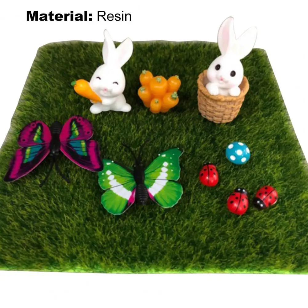 

10Pcs/Set Rabbit Doll Novelty Multi-Functional Environmental Friendly Bunny Animal Figurine for Office