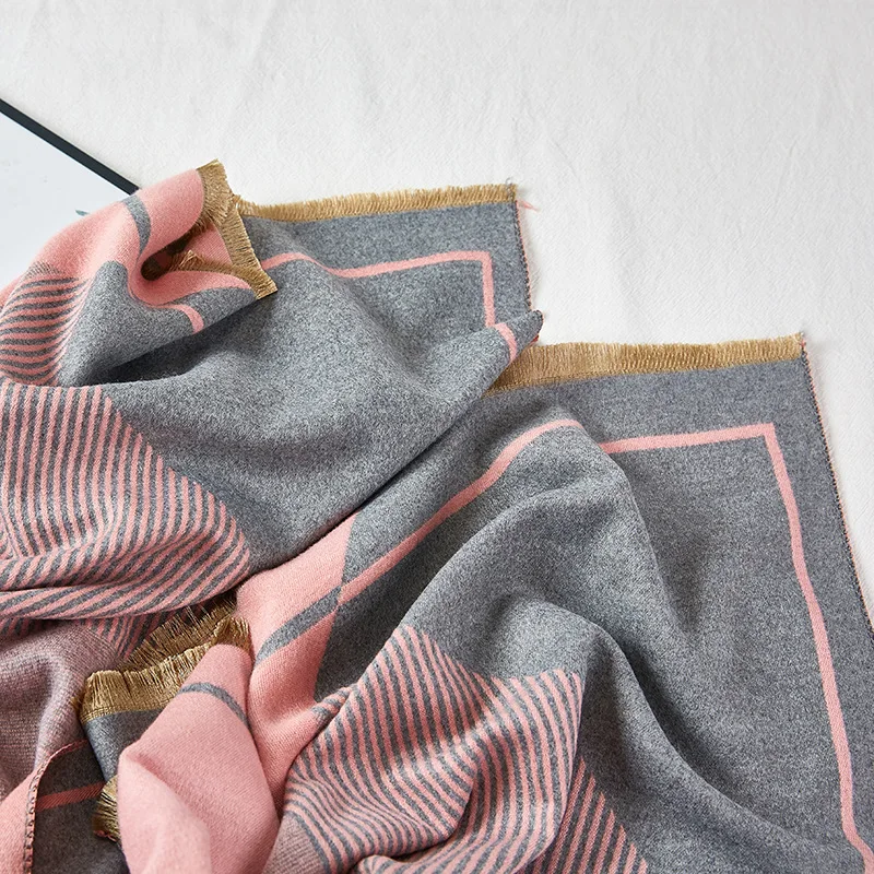 

Wild Brand Decoration Scarf Light Imitation Cashmere Yellow Autumn And Winter 2020 New Luxury On Belt Pattern Belt check pa