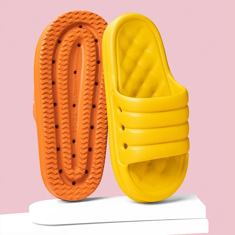 

Bathroom Non-slip Shower Slippers Fashion Thick Sole Soft EVA Indoor Slides Casual Beach Unisex Platform Men Women Home Shoes