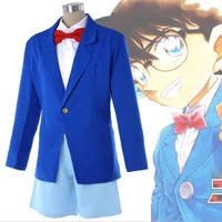 anime detective conan case closed edogawa conan edogawa konan uniform cosplay children adult blue school uniform sets