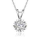 Женское ожерелье из серебра 925 пробы с муассанитом, 1 карат