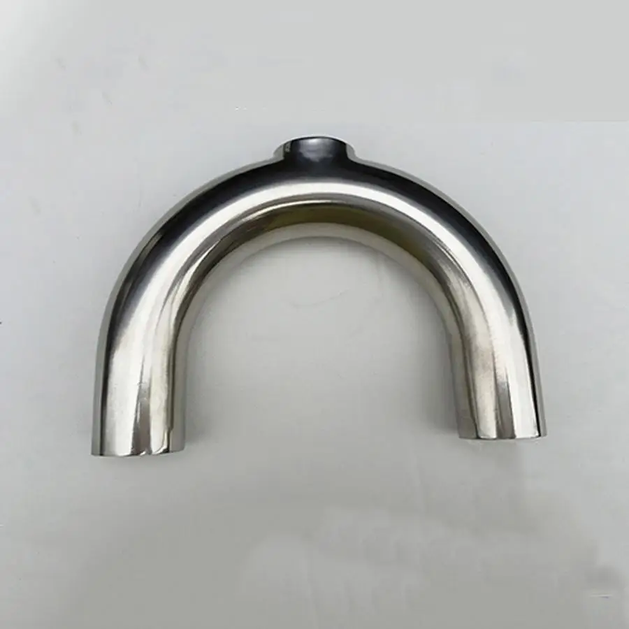 

76mm 3" Pipe OD Butt Welding U Shaped Return Bend 3 Way SUS 316L Stainless Sanitary Fitting Spliter Homebrew Beer
