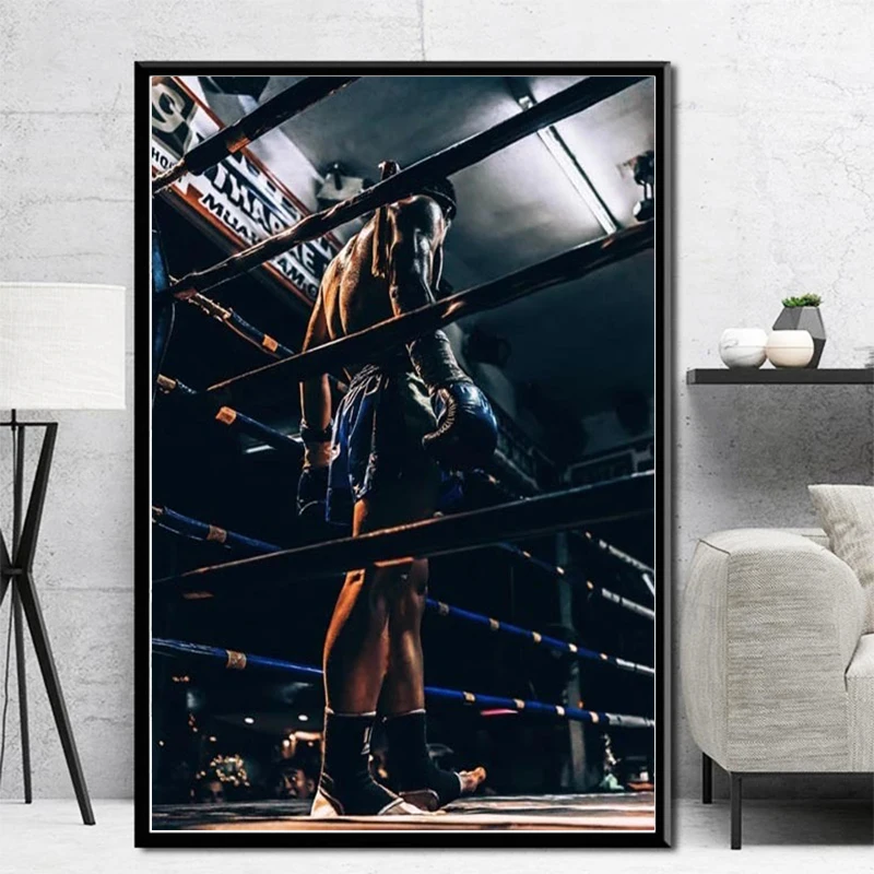 

Wall Art Canvas Painting Posters Sports Fighting Canvas Prints Poster Decorative Tableau Mural Canvas Art Home Decor Tuinposter