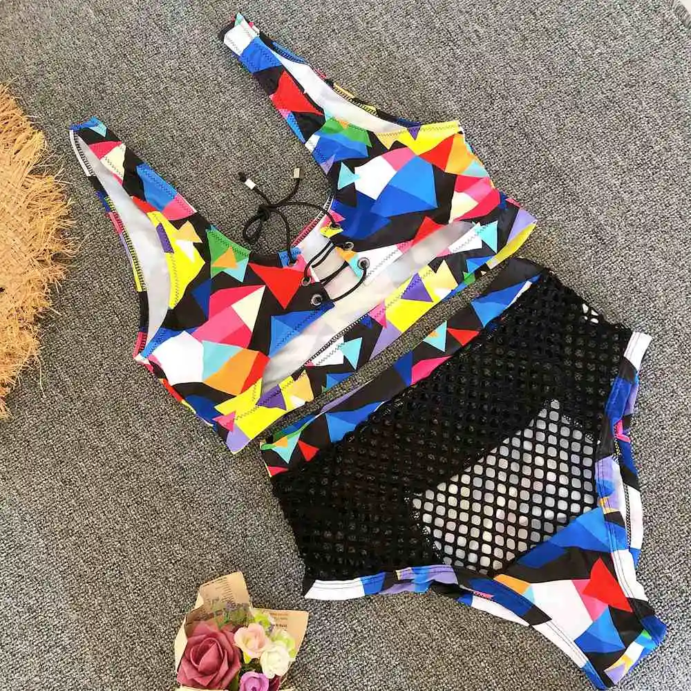 2020 купальник с высокой талией пуш ап сексуальные стринги бикини набор
