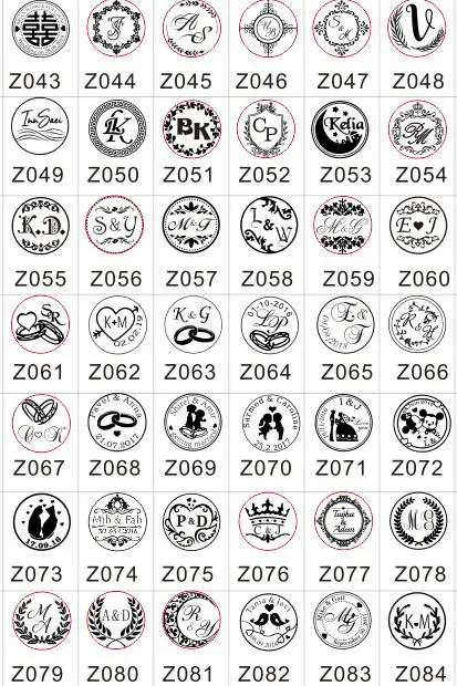 Печать на заказ печать воске логотип Персонализированное изображение Свадебное