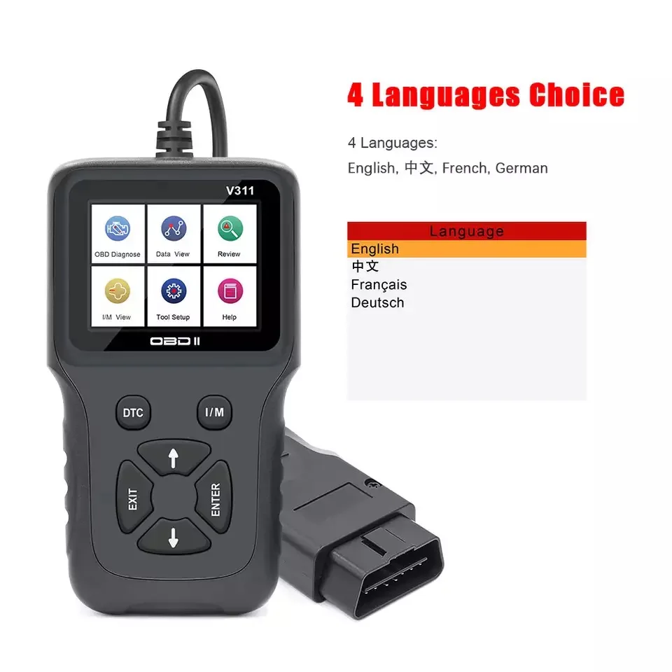 

V311 OBD Code Reader Scan Read/Clear Fault Code I/M DTC OBDII EOBD OBD 2 OBD2 Car Diagnostic Tool Scanner Auto VS ELM327 V1.5