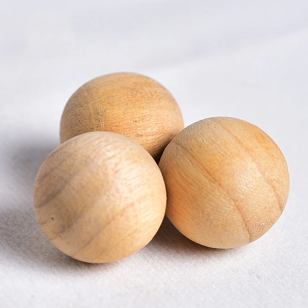 High Quality 50PCS/Set Smell Cedar Moth Insect Repellent Round Balls Durable Wood Book Clothes Camphor Balls Drawer images - 6