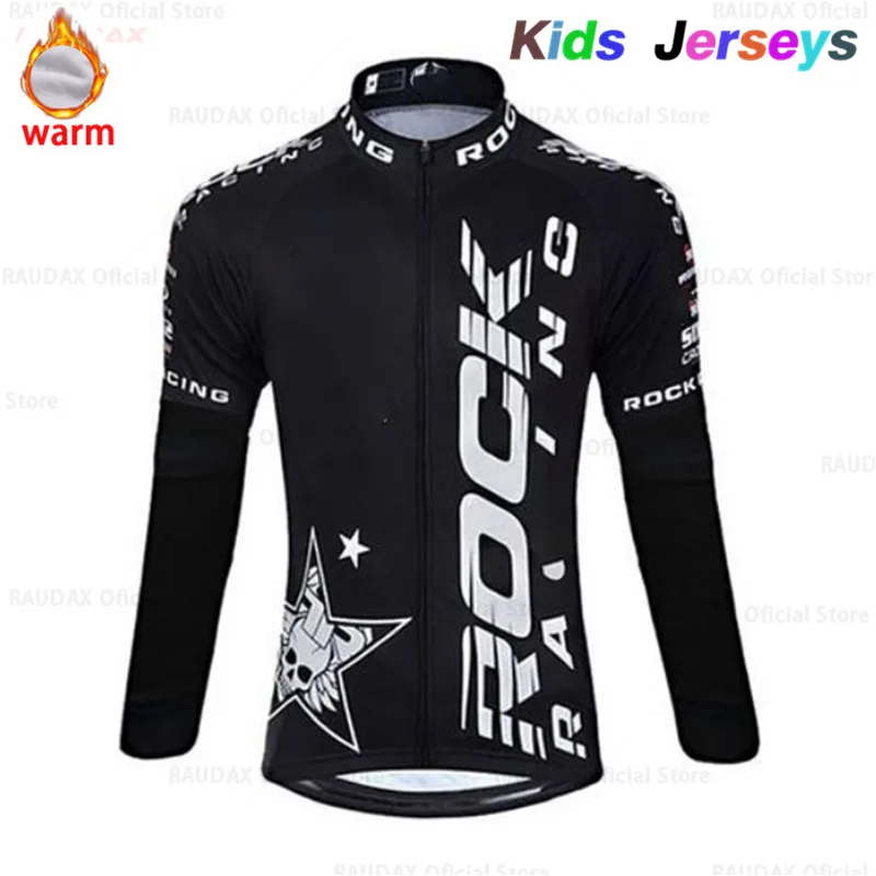 5 Rock Pro Team детская зимняя велосипедная одежда более теплая Ropa Ciclismo с длинным рукавом MTB велосипедная одежда комплект спортивной одежды для улицы - Цвет: 5