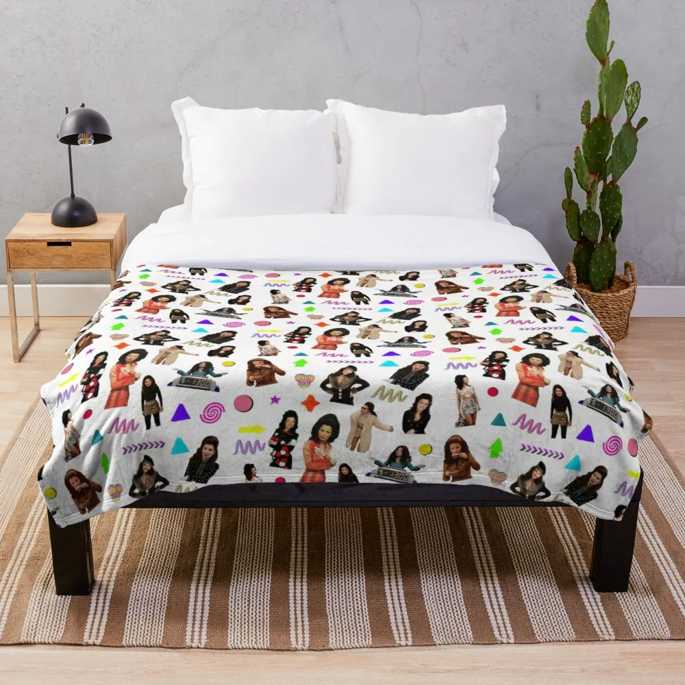 Fran fine Blanket Print on Demand Decorative Sherpa Blankets for Sofa bed Gift