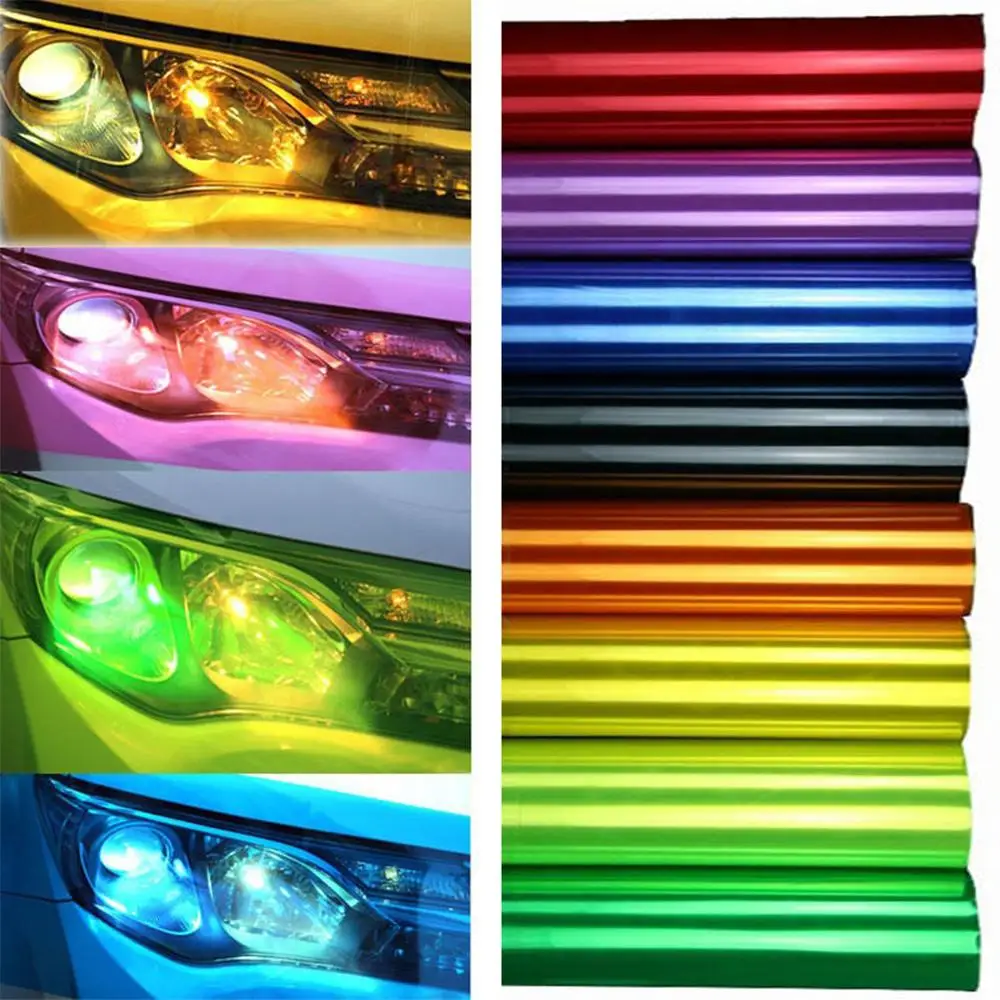 

100cmX30cm Reflective Car Light Sticker Headlight Taillight Tint