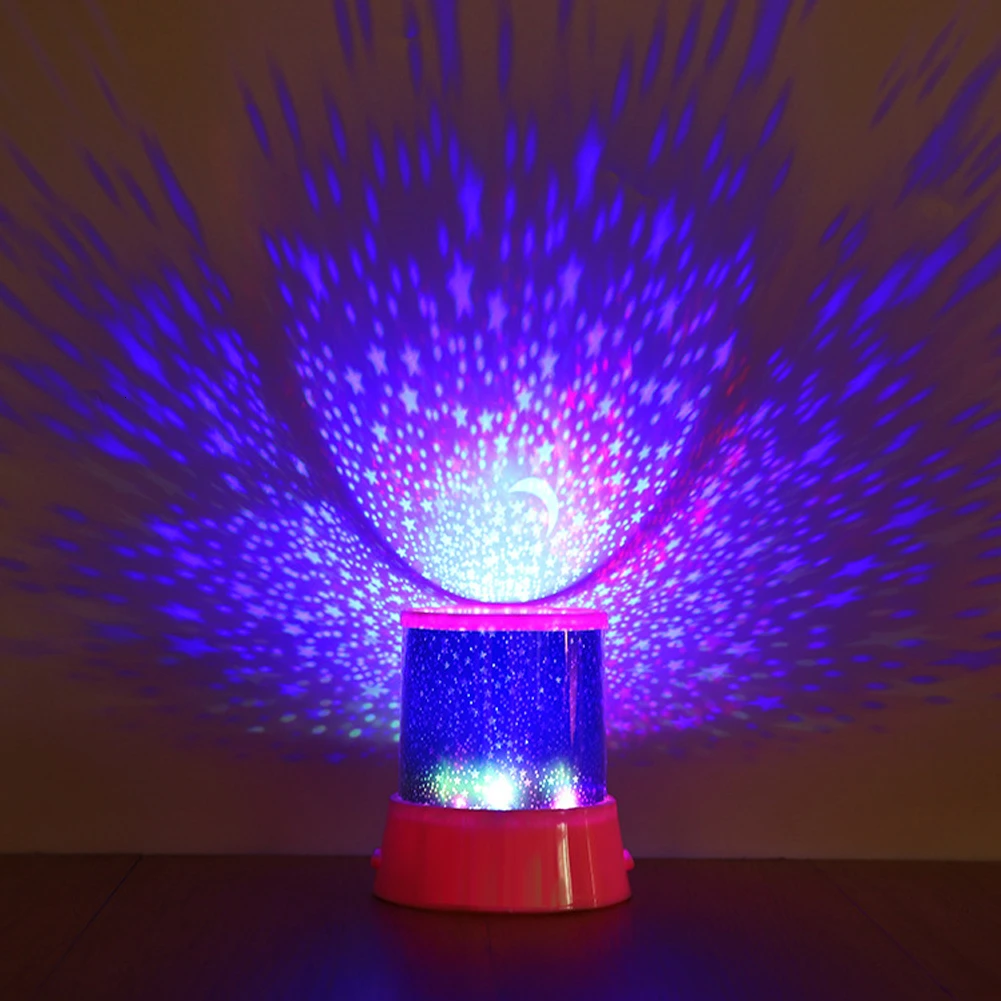 Romantic LED Night Light Projector Novelty Luminaria Moon Starry Star Sky Projection Lamp USB Table For Home Decor | Лампы и освещение
