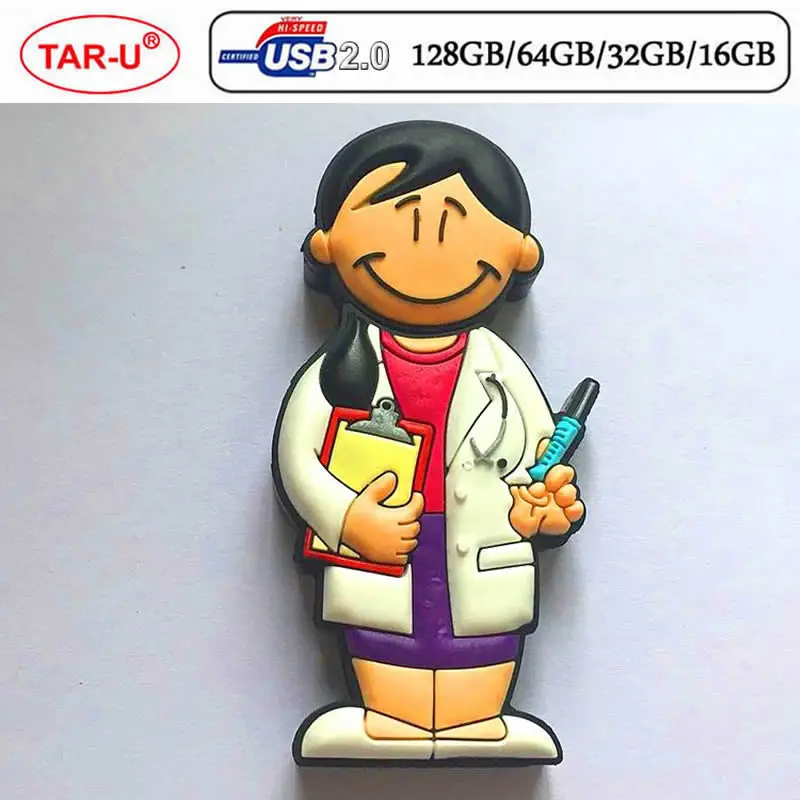 Free Shipping : Doctor man nad Nurse shape usb flash drive 4GB 8GB 16GB 32GB pendrive | Компьютеры и офис