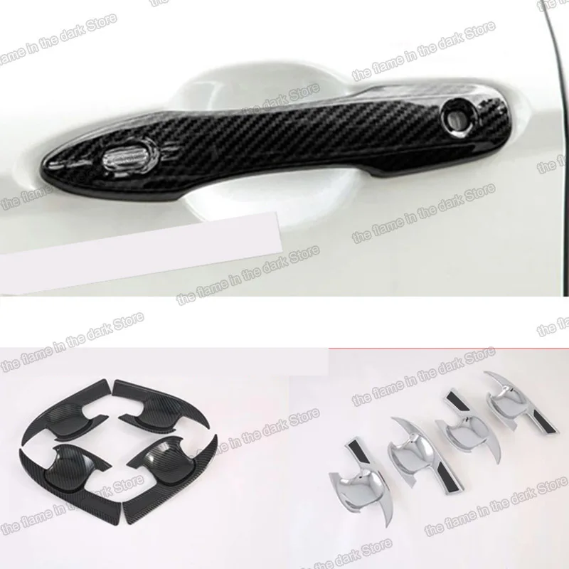 Lsrtw2017 углеродное волокно abs Автомобильная дверная ручка trims чаша для toyota prius 2016 2017