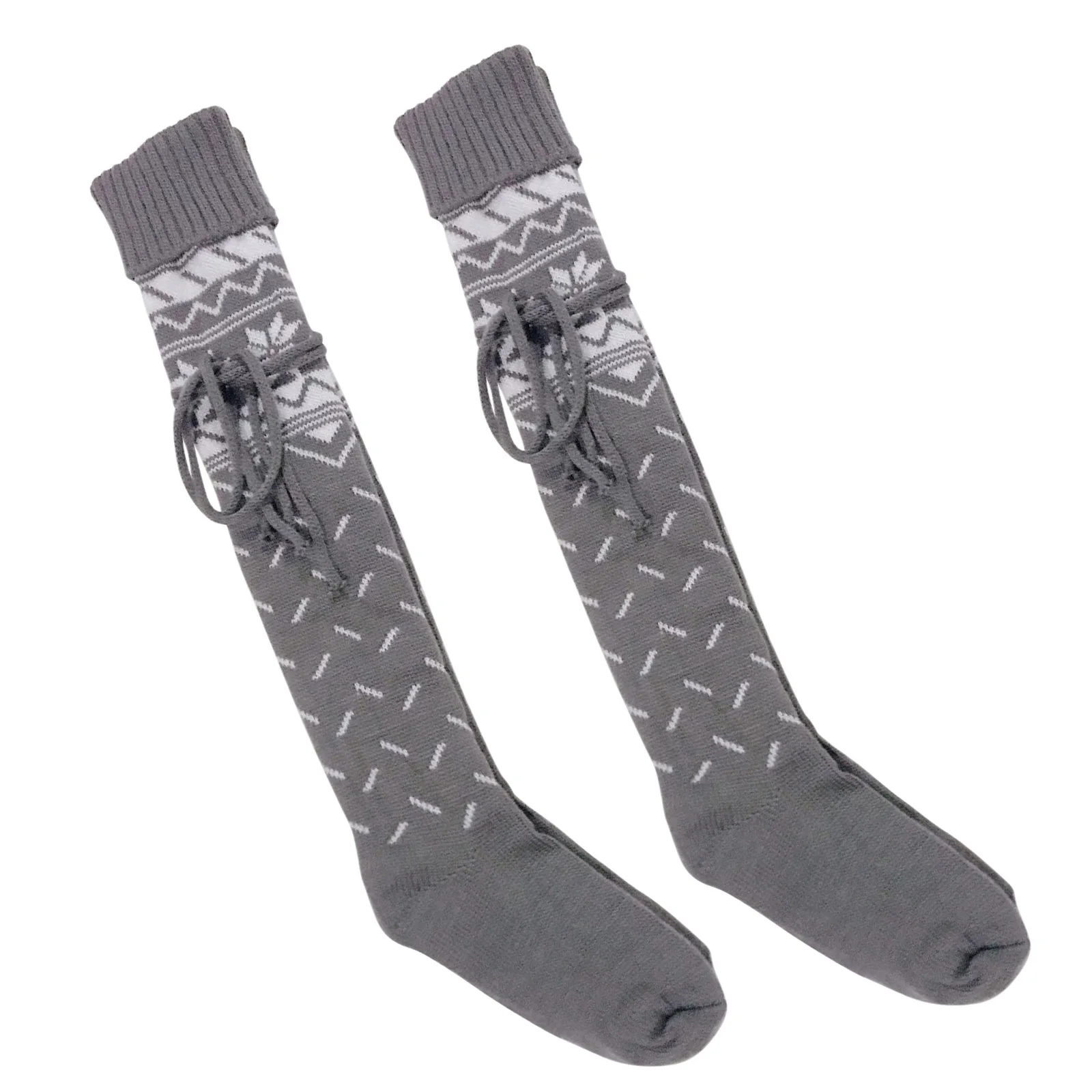 Милые осенние длинные чулки для девочек женские Рождественские теплые вязаные