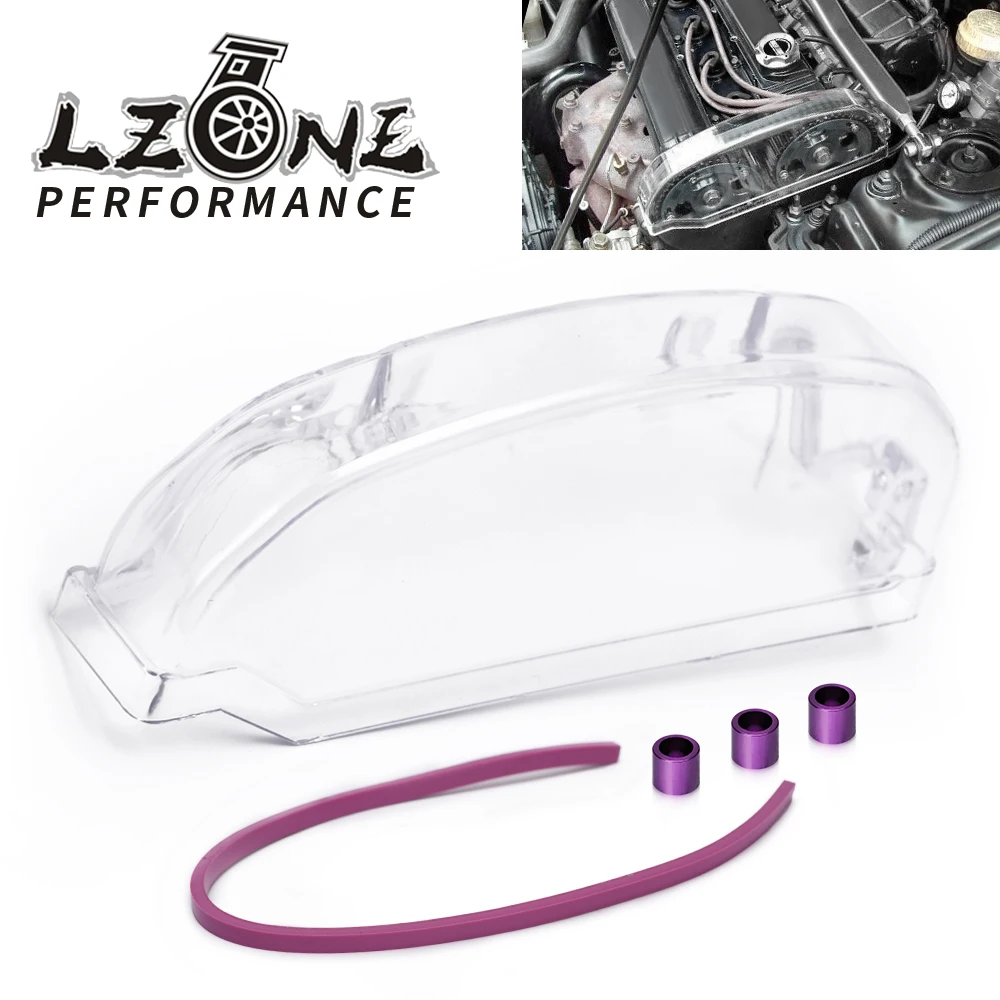 LZONE Clear Cam шкив зубчатого ремня Крышка для 92 96 Mitsubishi Lancer EVO 1 3/DSM 4g63 4g63T Поликарбонат JR