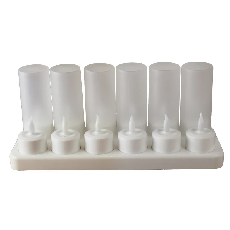 

EU/UK/US/AU Plug 12 Rechargeable Flickering LED Tea Lights Candles With Holder For Wedding Dinner Partys Flame Shaped LED Bulb