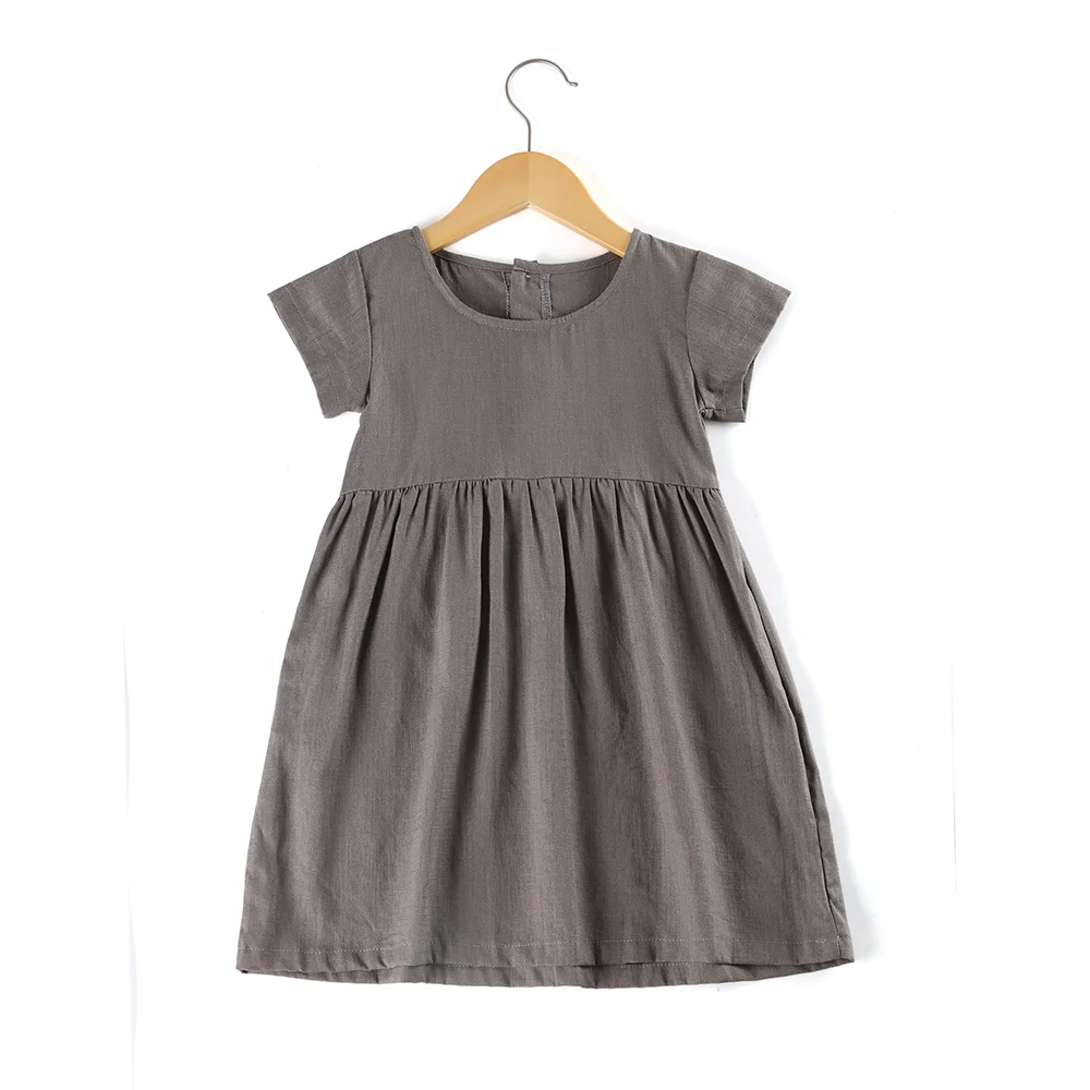 Детское Хлопковое платье на пуговицах возраст 2-8 лет | Детская одежда и обувь