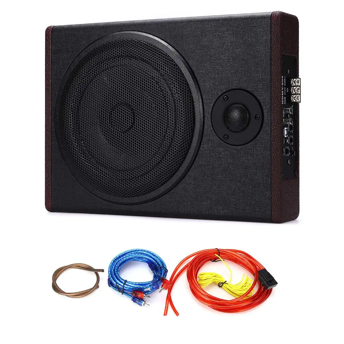 10 дюймов 600 Вт автомобильный сабвуфер аудио тонкий под сиденьем активный басовый