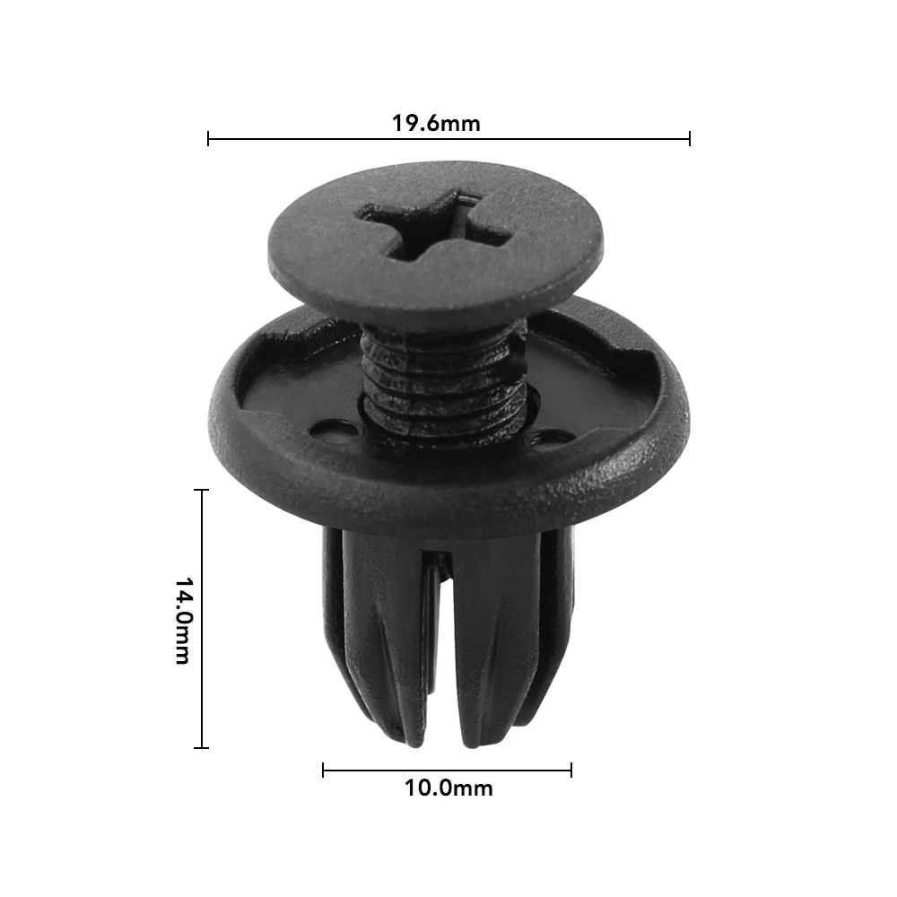 10 мм Автомобильные пластиковые заклепки крепежные зажимы для Hyundai Solaris 2 Elantra i30 i35