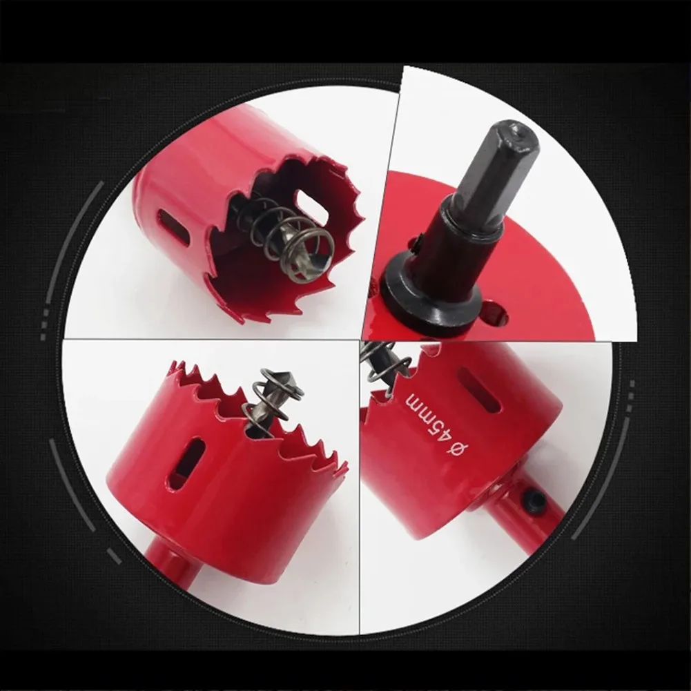 

Hole Drill Bit M42 Saw 18 To 35mm 6pcs BiMetal Bit Board+Rod Cutter Drill