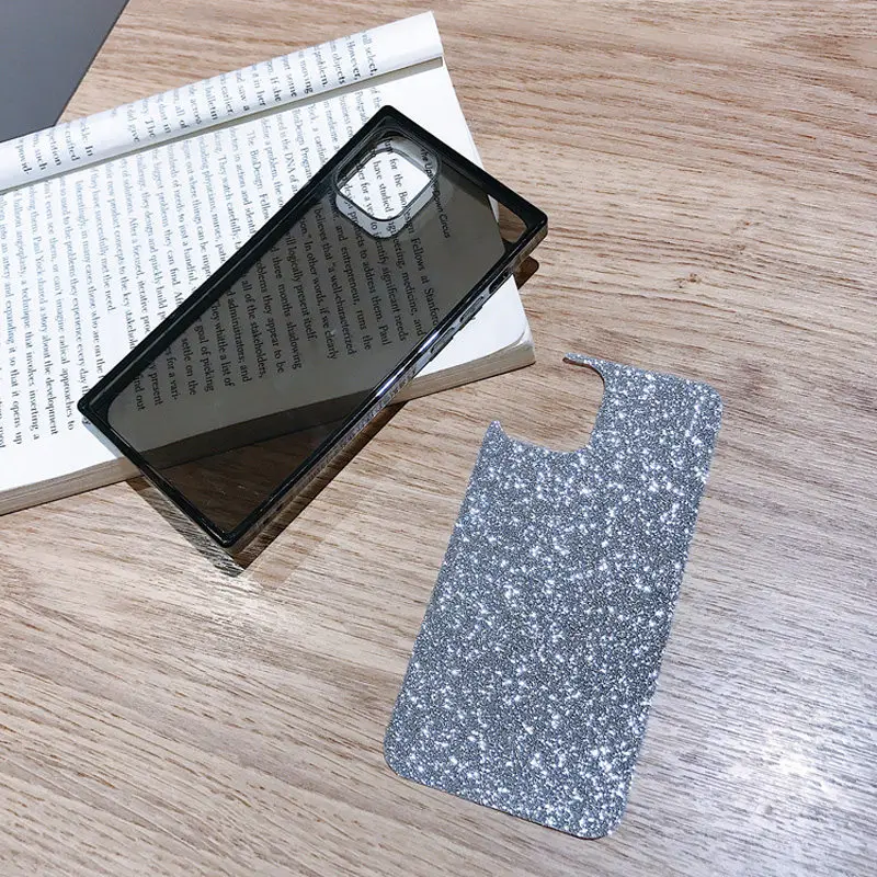 KJOEW Glitter Paper Square Solid Phone Case For iPhone 11 Pro XS Max 7 8 6 6s Plus X XR Shockproof Silicone Soft TPU Back Cover |