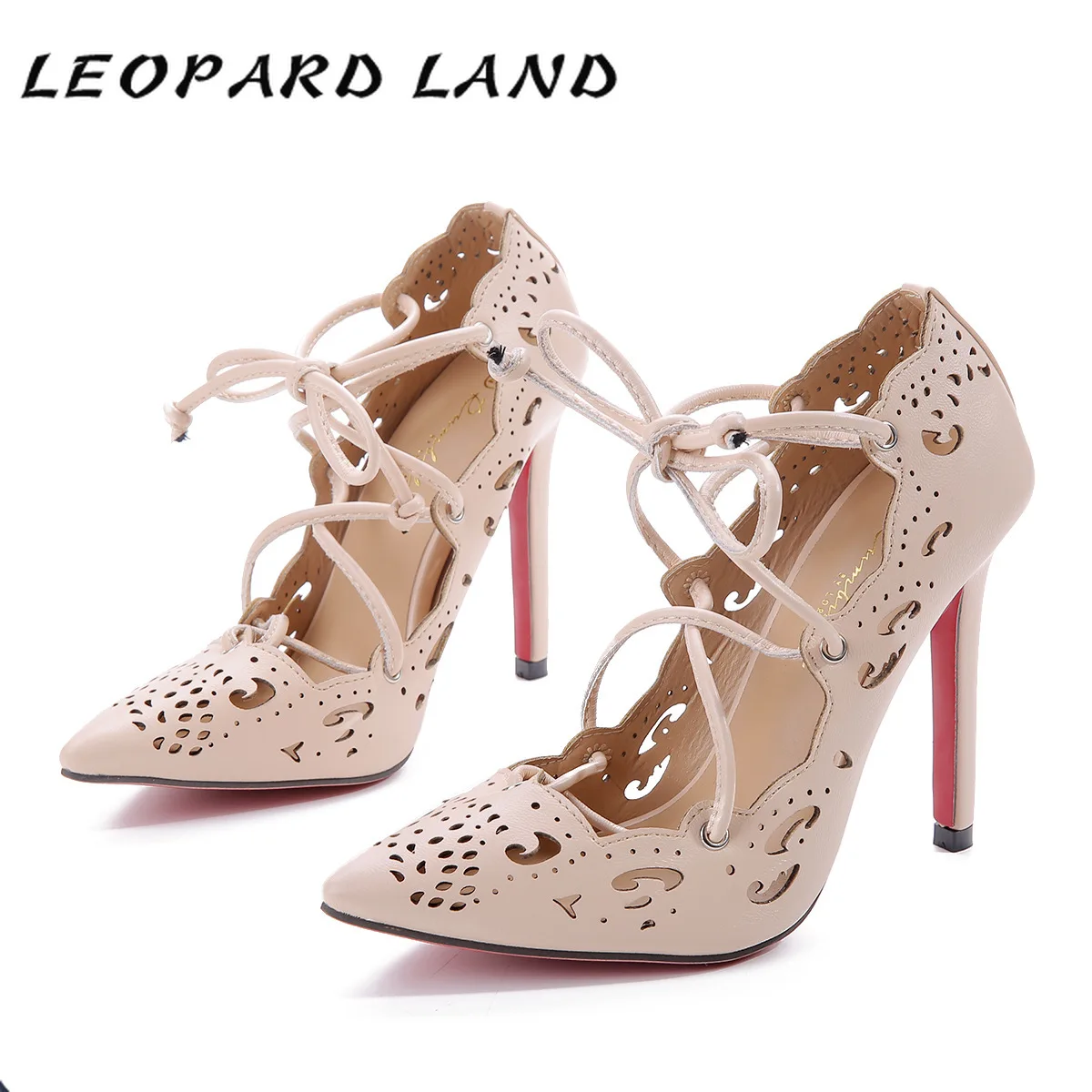 Женские леопардовые сандалии на высоком каблуке Большие размеры 35 43 Пикантные