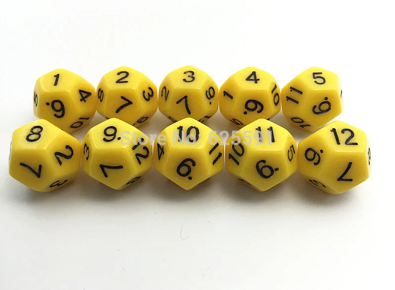 10 шт./компл. T & G Красочный D12 набор игральных костей Непрозрачный эффект D 12