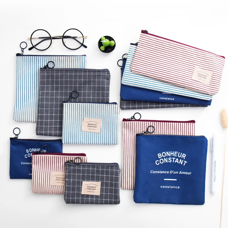 Клетчатый узор решетка холст файл папки сумка для школы офиса дома бумажные