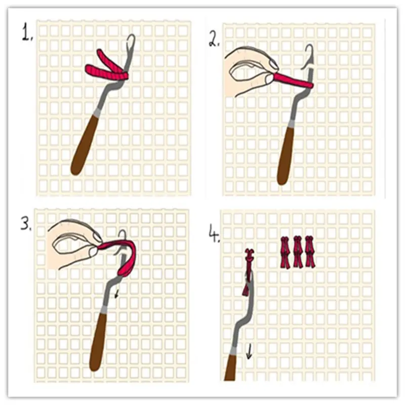 

100x150cm Blank Rug Hooking Mesh Canvas Latch Hook Rug Making Carpet Tapestry DIY Kit Tool for Embroidery Crafts Decoration