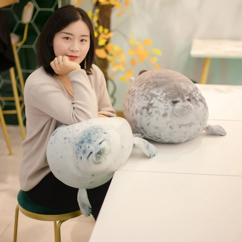 

1pcs Hot 3D Novelty Throw Pillows Cute Real Life Sea Lion Plush Toy Soft Seal Plush Stuffed Plush Housewarming Party Hold Pillow