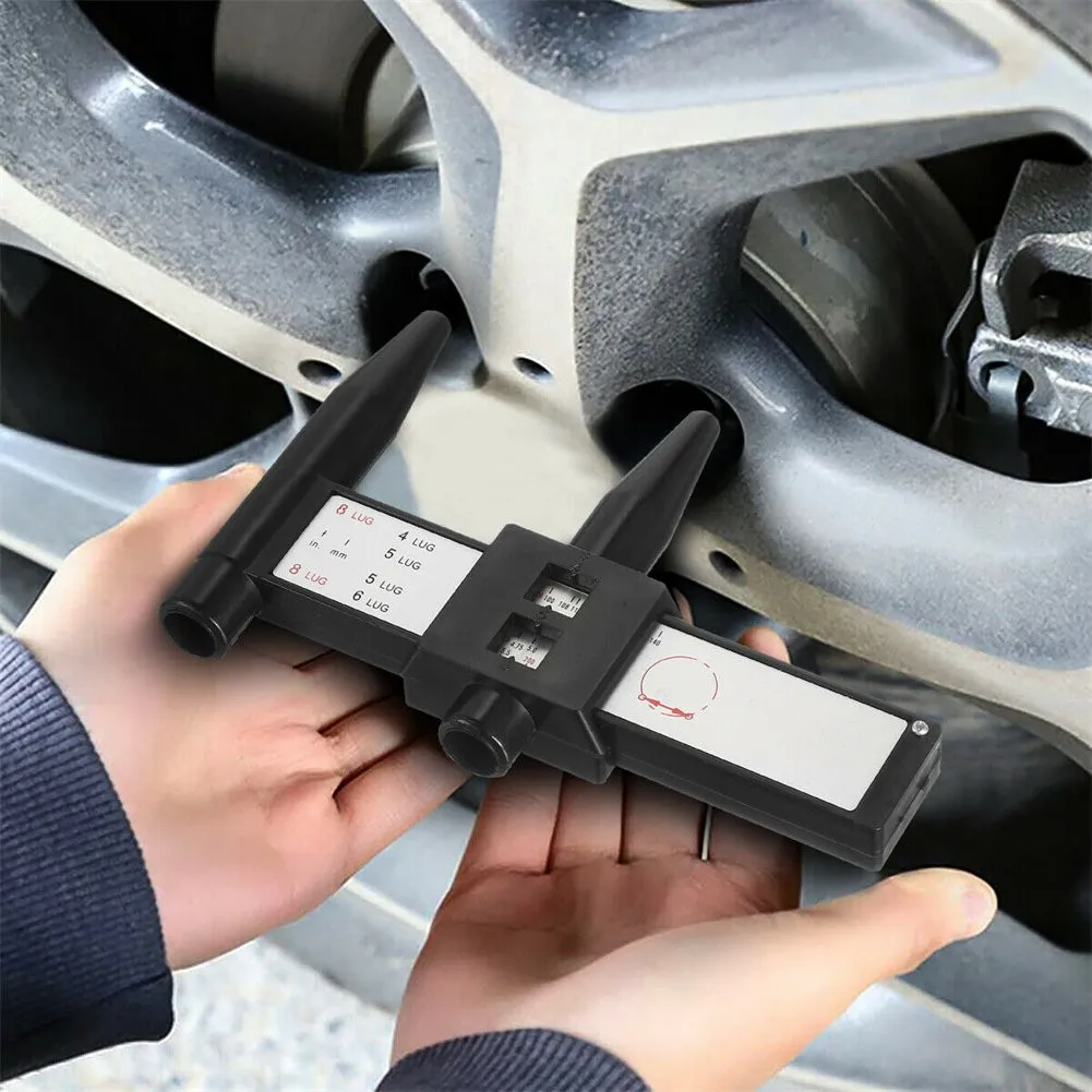 

Universal Wheel Rim Bolt Pattern Sliding PCD Measuring Tool Gauge Ruler 4 5 6 8 Holes PCD Ruler Lugs Hub Pitch Measurement