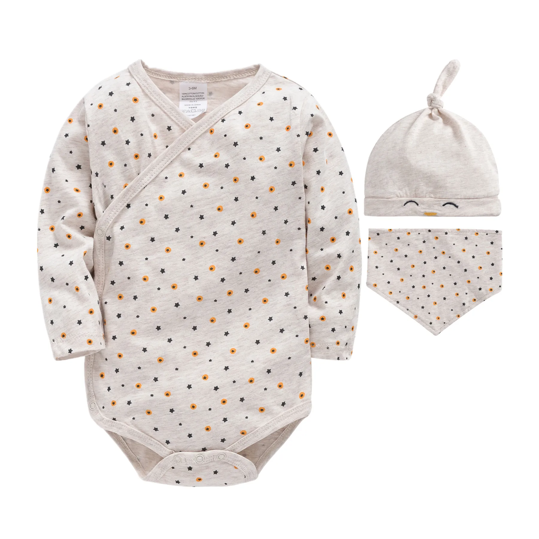 

Brand New born Baby Bodysuit Set Unisex OZ 2022 Spring Organic Cotton Long Sleeve One-piece Infant Girl Clothes Boy Baby Costume