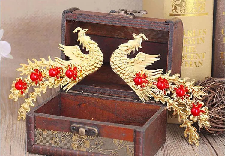 Феникс невесты костюм ювелирные изделия шпильки для головной убор волосы