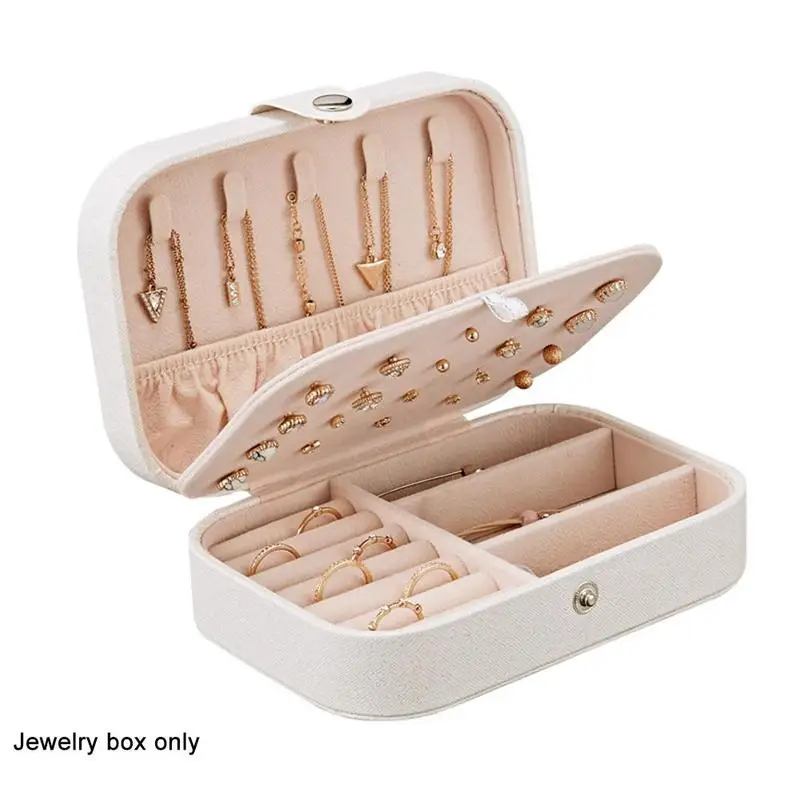 

Multifunctional Leather Jewelry Storage Box Jewelry Organizer Rings Earrings Jewelry Box Display Travel Case